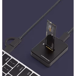 Gembird DD-U3M2 docking station per unità di archiviazione USB 3.2 Gen 1 (3.1 Gen 1) Type-C Nero - Vista aggiuntiva 4