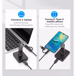 Gembird DD-U3M2 docking station per unità di archiviazione USB 3.2 Gen 1 (3.1 Gen 1) Type-C Nero - Vista aggiuntiva 6