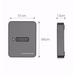 Gembird DD-U3M2 docking station per unità di archiviazione USB 3.2 Gen 1 (3.1 Gen 1) Type-C Nero - Vista aggiuntiva 7