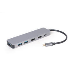 Gembird A-CM-COMBO3-03 hub di interfaccia USB 3.2 Gen 1 (3.1 Gen 1) Type-C 5000 Mbit/s Grigio