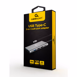 Gembird A-CM-COMBO3-03 hub di interfaccia USB 3.2 Gen 1 (3.1 Gen 1) Type-C 5000 Mbit/s Grigio - Vista aggiuntiva 4