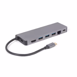 Gembird A-CM-COMBO5-05 hub di interfaccia USB 3.2 Gen 1 (3.1 Gen 1) Type-C 5000 Mbit/s Grigio