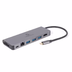 Gembird A-CM-COMBO5-05 hub di interfaccia USB 3.2 Gen 1 (3.1 Gen 1) Type-C 5000 Mbit/s Grigio