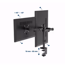 Gembird MA-D2-03 Supporti a parete per TV 81,3 cm (32") Scrivania Nero - Vista aggiuntiva 4