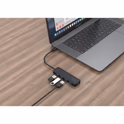 Gembird UHB-CM-U3P4P-01 hub di interfaccia USB 3.2 Gen 1 (3.1 Gen 1) Type-C Nero - Vista aggiuntiva 3