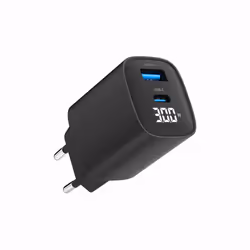 Gembird TA-UC-PDQC30LCD-BK-01 Caricabatterie per dispositivi mobili Smartphone, Orologio intelligente, Tablet Nero AC Ricarica rapida Interno - Vista aggiuntiva 4