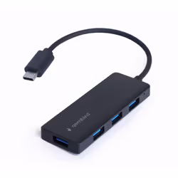 Gembird UHB-CM-U3P4-02 replicatore di porte e docking station per laptop Cablato USB 3.2 Gen 1 (3.1 Gen 1) Type-C Nero