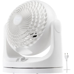 Iris Ohyama - Woozoo, 23m², Ventilatore da Tavolo, Ufficio Fan, Bianco, Oscillazione, Silenzioso, Portatile, Per Camera, Soggiorno, Cucina,