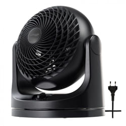 Iris Ohyama - Woozoo, 23m², Ventilatore da Tavolo, Ufficio Fan, Nero, Oscillazione, Silenzioso, Portatile, Per Camera, Soggiorno, Cucina, Circolatore