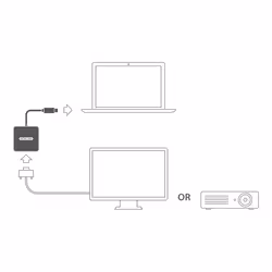 Sitecom CN-371 adattatore grafico USB 2048 x 1152 Pixel Grigio