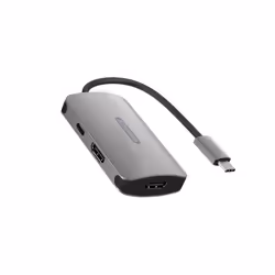 Sitecom CN-398, USB 3.2 Gen 1 (3.1 Gen 1) Type-C, 100 W, Alluminio, Nero, HDMI, USB 3.2 Gen 1 (3.1 Gen 1) Type-C, 0,1 m