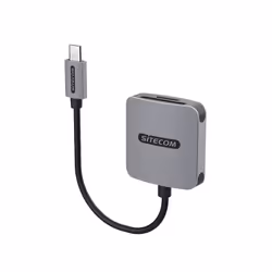 Sitecom MD-1008, MicroSD (TransFlash), SD, Nero, Grigio, 104 Mbit/s, USB 2.0 Type-C, 43 mm, 15 mm