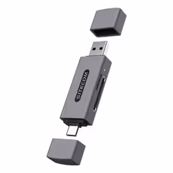 Sitecom MD-1011, MicroSD (TransFlash), SD, Grigio, 104 Mbit/s, USB 2.0 Type-A/Type-C, 22 mm, 11 mm