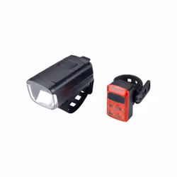 BBB Cycling Stud50 combo, Illuminazione posteriore + Illuminazione anteriore (set), Nero, IPX4, LED, Rosso, Bianco, 250 lm