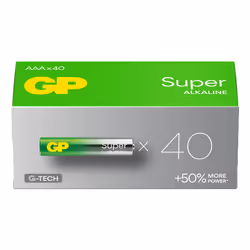 GP Batteries Super Alkaline 8716778921011, Batteria monouso, Mini Stilo AAA, Alcalino, 1,5 V, 40 pz, 10,5 mm