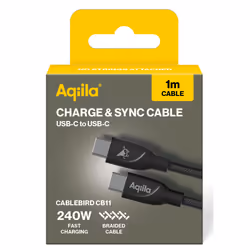 Aqiila Cablebird CB11 cavo USB USB 2.0 1 m USB C Nero