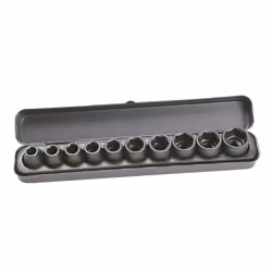 Hitachi 751879, Set di bussole, Nero, 10 testina/e, 1/2", 10,11,12,13,14,17,19,21,22,24 mm