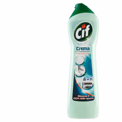 CIF CREMA ATTIVA CON MICROPARTICELLE E CANDEGGINA IN FORMATO DA 500 ML Cif Crema è un detergente cremoso con candeggina e mic ...