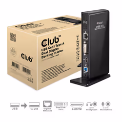 CLUB3D USB Gen1 Type A Dual Display Docking Station - Vista aggiuntiva 5