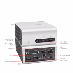 CLUB3D The Club 3D CSV-3104D USB 3.2 Gen 1 4K UHD at 30Hz Mini Docking Station Ultra slim design - Vista aggiuntiva 6