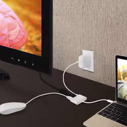 Macally UCHDMI4K replicatore di porte e docking station per laptop USB 3.2 Gen 1 (3.1 Gen 1) Type-C Bianco - Vista aggiuntiva 4