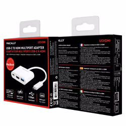 Macally UCHDMI4K replicatore di porte e docking station per laptop USB 3.2 Gen 1 (3.1 Gen 1) Type-C Bianco - Vista aggiuntiva 5