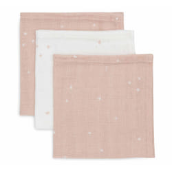 Jollein 537-848-67101 tovagliolo 3 pz Rosa, Bianco Cotone
