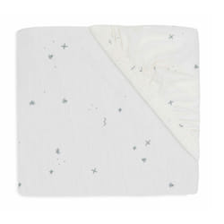 Jollein 511-507-67102 lenzuolo per culla 60 x 120 cm Cotone Bianco Lenzuolo elasticizzato per culla