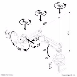 Neomounts Supporto da scrivania per monitor - Vista aggiuntiva 4