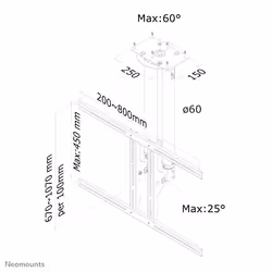 Neomounts Supporto da soffitto per TV - Vista aggiuntiva 3