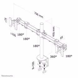 Neomounts Supporto da scrivania per monitor - Vista aggiuntiva 7