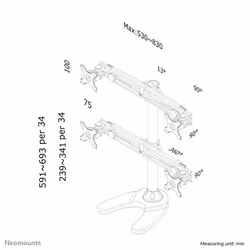 Neomounts Supporto da scrivania per monitor - Vista aggiuntiva 6