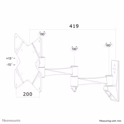 Neomounts Supporto a parete per monitor/TV - Vista aggiuntiva 7