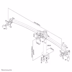Neomounts Supporto da scrivania per monitor - Vista aggiuntiva 8