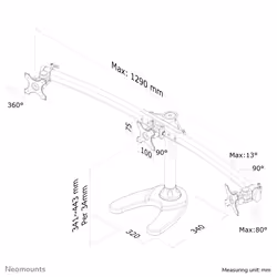 Neomounts Supporto da scrivania per monitor - Vista aggiuntiva 6