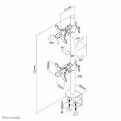Neomounts Supporto da scrivania per monitor - Vista aggiuntiva 6