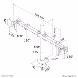 Neomounts Supporto da scrivania per monitor - Vista aggiuntiva 6