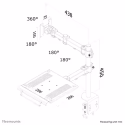 Neomounts Supporto da scrivania per monitor e notebook - Vista aggiuntiva 6