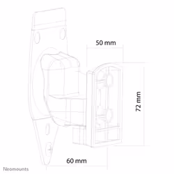 Neomounts NM-WS300BLACK Supporto a parete per diffusori Sonos Play3 - mobilità completa - Vista aggiuntiva 3