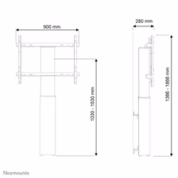 Neomounts Mobiletto portatile per TV - Vista aggiuntiva 7
