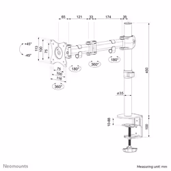 Neomounts Supporto da scrivania per monitor - Vista aggiuntiva 8