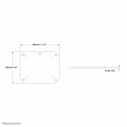 Neomounts PLASMA-M2SFPLATE Piastra a pavimento - a fissaggio