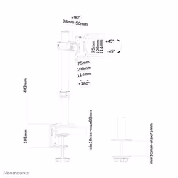 Neomounts Supporto da scrivania per monitor - Vista aggiuntiva 5