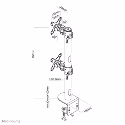 Neomounts Supporto da scrivania per monitor curvi - Vista aggiuntiva 6