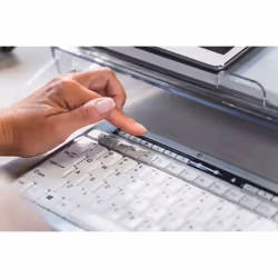 BakkerElkhuizen S-board 840 tastiera Ufficio USB QWERTZ Tedesco Grigio chiaro, Bianco - Vista aggiuntiva 2
