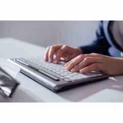 BakkerElkhuizen S-board 840 tastiera Ufficio USB QWERTZ Tedesco Grigio chiaro, Bianco - Vista aggiuntiva 4