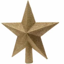 Stella glitterata oro per albero di Natale 19x4,2x19cm (LxPxH)