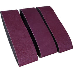 Ferm - Set 3 nastri carta abrasiva 75x533mm - 1 x G60. 1 x G80. 1 x G120