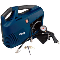 FERM Compressore portatile 1100W. Include tubo per aria compressa, gonfia pneumatici, estensione, valvola e adattatore universale