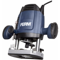 FERM Fresatrice verticale 1200W - 6,8 mm. Velocità variabile. Cavo di alimentazione da 3 metri. Include set di fresatura da 3 pezzi, anello
